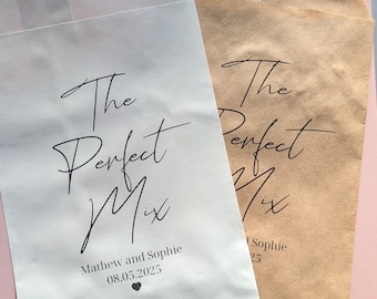 Personalised  Paper Sweet Bags "the perfect mix"– small Wedding Favours, Party Bags, Treat Bags, Candy Buffet Bags