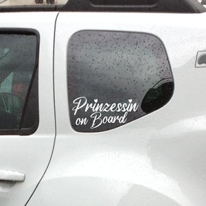 Adesivo per paraurti | Principessa a bordo |. Tuning Idea regalo Regalo Notebook Laptop Wall Tattoo