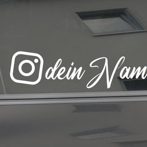 Instagram Aufkleber personalisiert - Wunschname, Auto, Tuning, JDM,  Motorrad, Laptop
