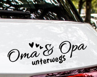 Baby sticker for the car | Grandma and grandpa on the go | Newborn baby child teenager gift idea for grandma and grandpa | Car sticker car foil