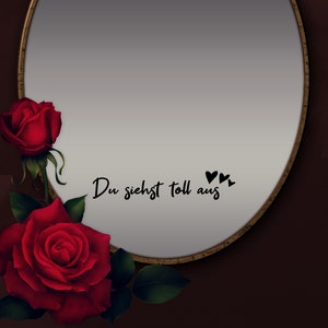 Mirror sticker | Bathroom decoration decoration apartment house | You look great - children&#39;s girls dressing table