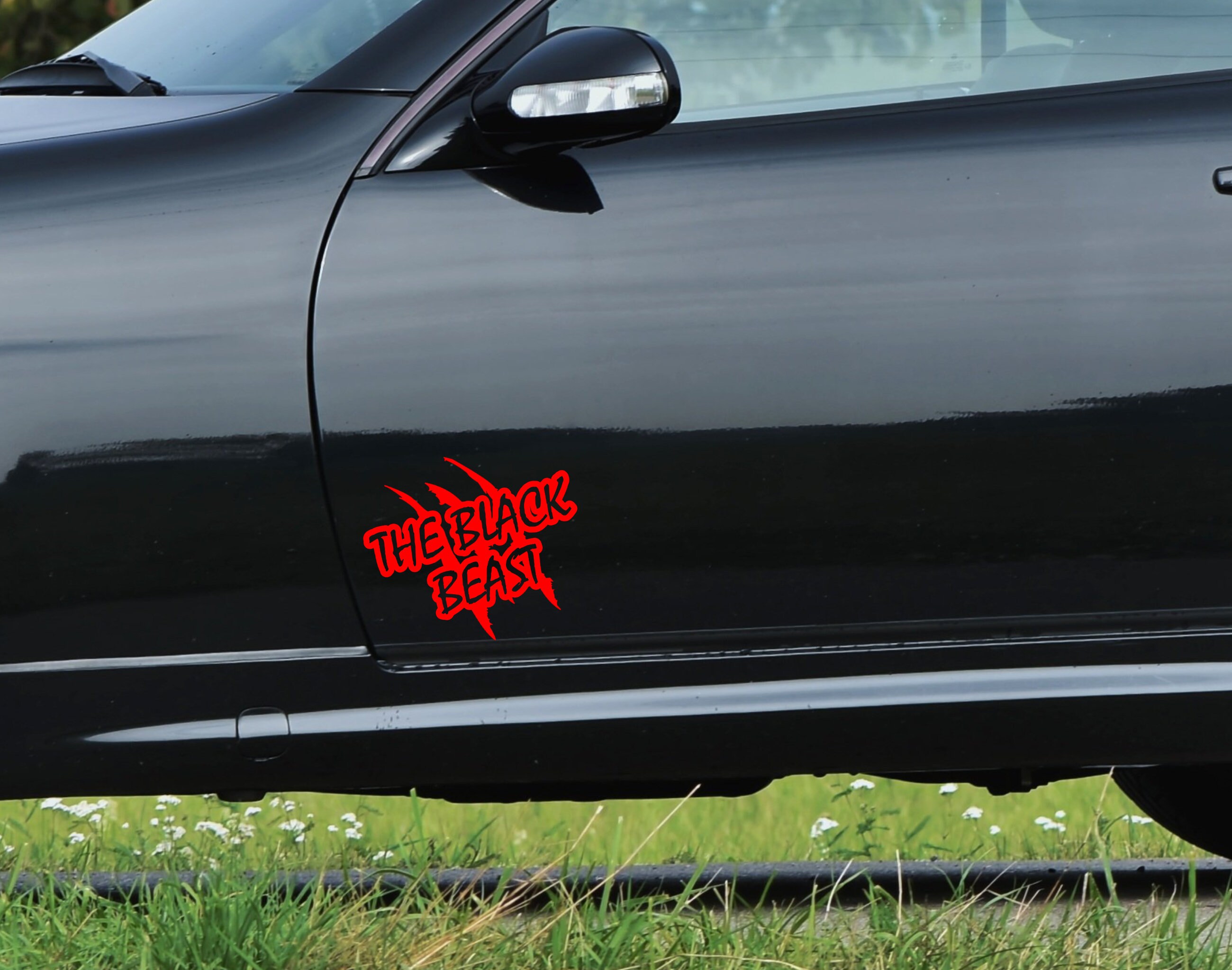 2 Aufkleber Black Beast Car Auto Sticker Tuning JDM Decal LKW Scene WOW Bike