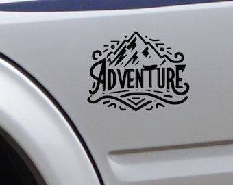 Adventure Sticker Motorhome Vanlife | Outdoor Stickers for Cars, Motorcycles, Campers | Weatherproof & Individual