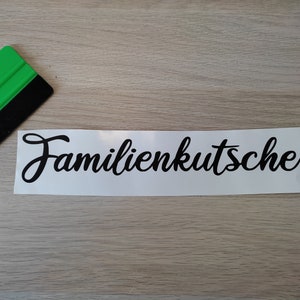 Familienkutsche Sticker Aufkleber Folie Auto Tuning Edelfolien Reifen Felgen Gadget Scheibe Kinder Familie Happy Wife Life Jugendliche Kombi