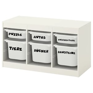 Aufkleber für die Spielzeugsortierung, Spielzeugkiste, Ordnungskisten, Trofast, Kinderzimmer Beschriftung Puzzle Spielzeug