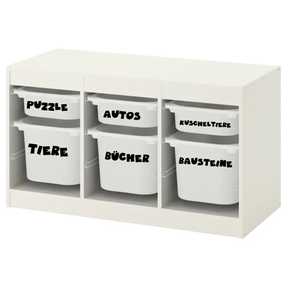 Aufkleber für die Spielzeugsortierung, Spielzeugkiste, Ordnungskisten, Trofast, Kinderzimmer Beschriftung Puzzle Spielzeug