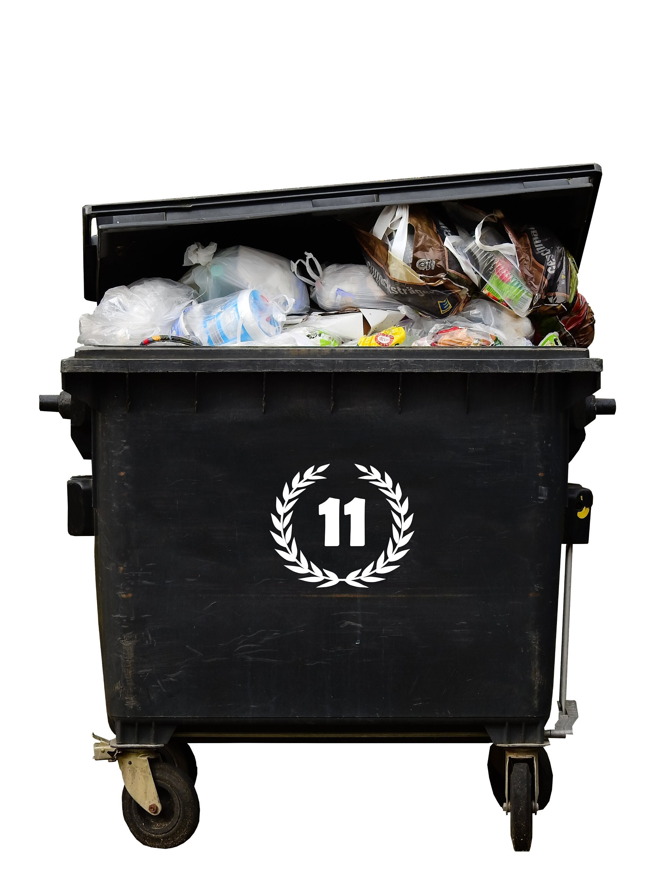 Mülltonne Mülleimer Aufkleber Adresse Nachname Mülleimer Recycle
