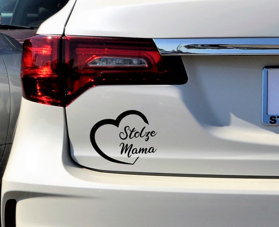 Auto Aufkleber Stolze/r Mama Oma Onkel Papa Familie Kinder Hangemachtes  Geschenk Sticker Autoaufkleber Liebe Handmade Personalisiert - .de