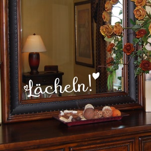 Mirror Sticker | Bathroom Decoration Wall Mirror | Smile Motivation Apartment House Hallway Self-Confidence