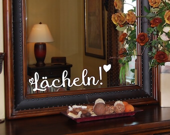 Mirror Sticker | Bathroom Decoration Wall Mirror | Smile Motivation Apartment House Hallway Self-Confidence