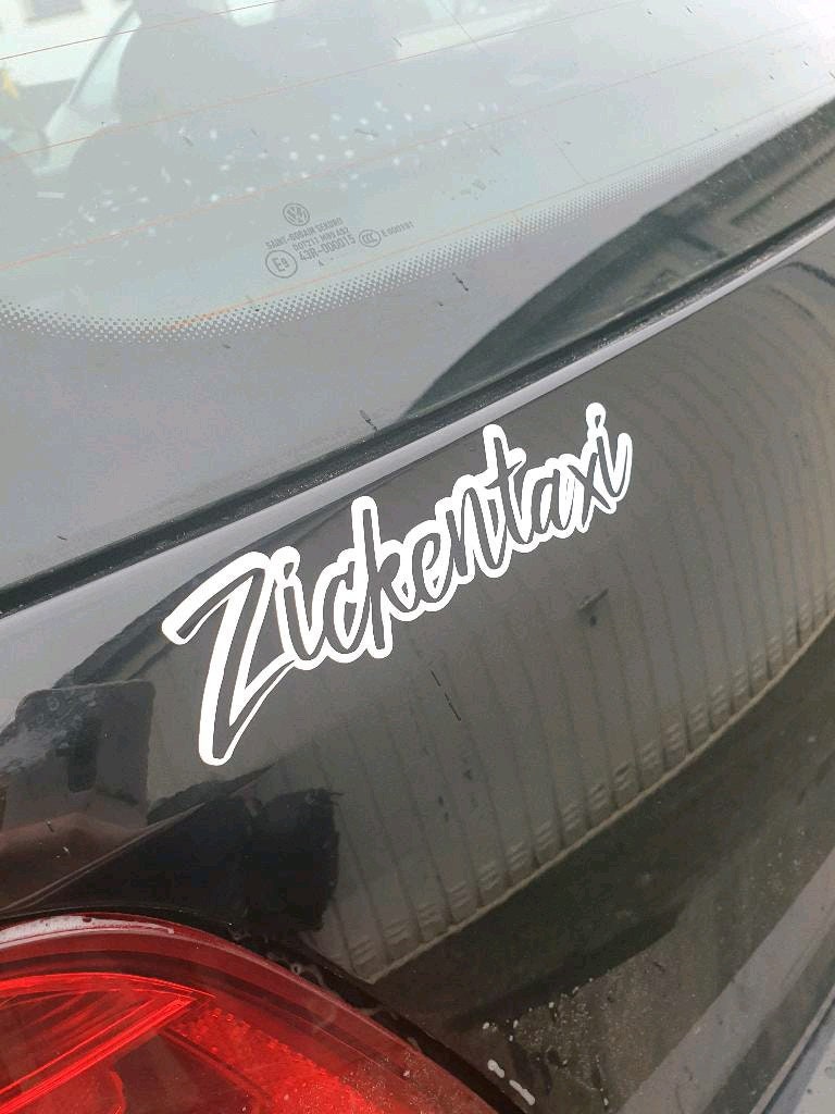thumbnail image 2 of 2 X FAKE TAXI Yellow Car Sticker - Funny Vinyl Decal For Bumper Window JDM VW 2 of 6