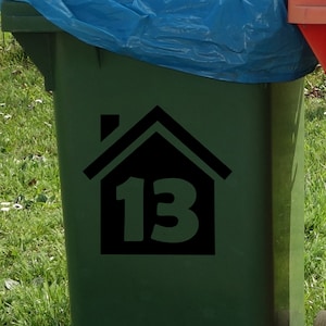 Premium personalisierte Mülltonnen Aufklebern Maßgeschneiderte Sticker für deine Wheelie Bin - 1 Stück