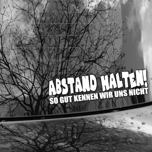Autosticker | Houd afstand! | Stickersticker voor op de auto