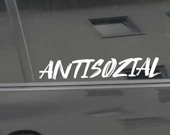 Antisocial JDM Sticker Shocker Rear Window Tuning Car Window Hate People Shocker Dapper Stance Accessories Decal