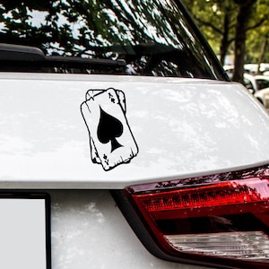 Aces Poker Skat Gioco di carte Adesivo Decalcomania Pellicola Tuning auto Premium Fogli Trama Pneumatici Cerchi Gadget Disco Finestrino laterale Black Jack