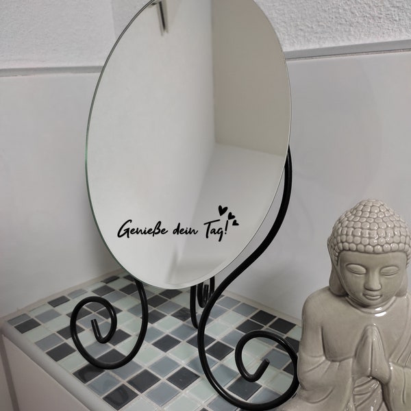 Mirror Sticker | Bathroom decoration deco apartment house | Enjoy your day! - Motivation to promote self-confidence