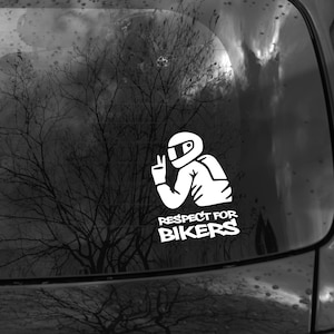 Car Sticker - Motorcyclist Biker Biker Motorcycle Sticker Vinyl Respect for Bikers Vehicle Two-Wheeler Accessories Bestseller Design