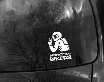 Car Sticker - Motorcyclist Biker Biker Motorcycle Sticker Vinyl Respect for Bikers Vehicle Two-Wheeler Accessories Bestseller Design