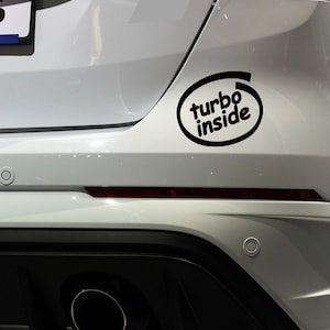 Naklejka na zderzak | Naklejka Turbo Inside | Naklejka na przednią szybę samochodu, przednia szyba, tuner olejowy do sportów motorowych
