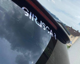 Car Sticker Tuning - Girlscar Car Girl Tuner Girl Woman Girl |Gift Ideas for Gift Presents Station Wagon Window Rear Front