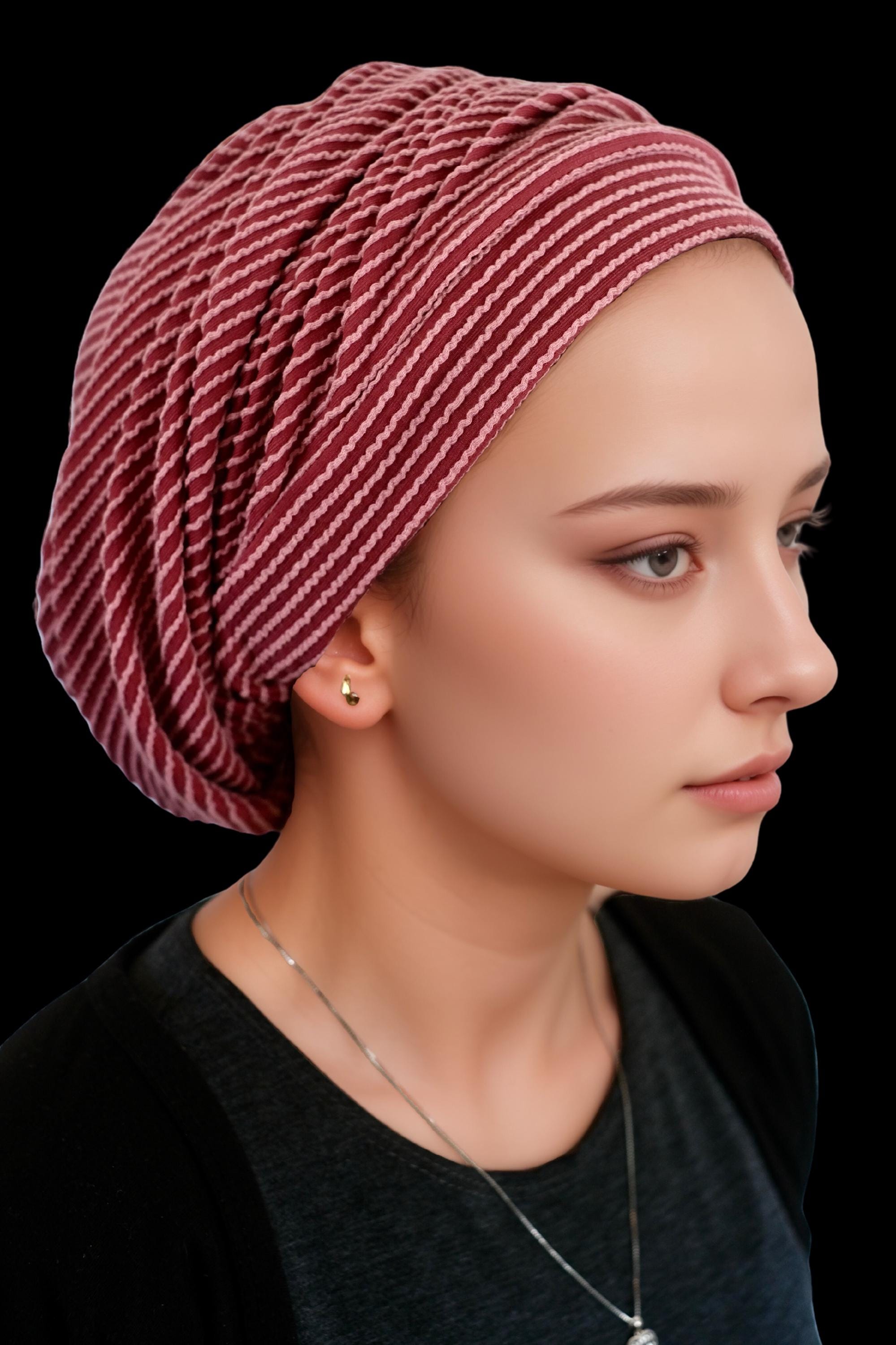Jewish Head Covering for Women Tichel Slouchy Beanie Beret 