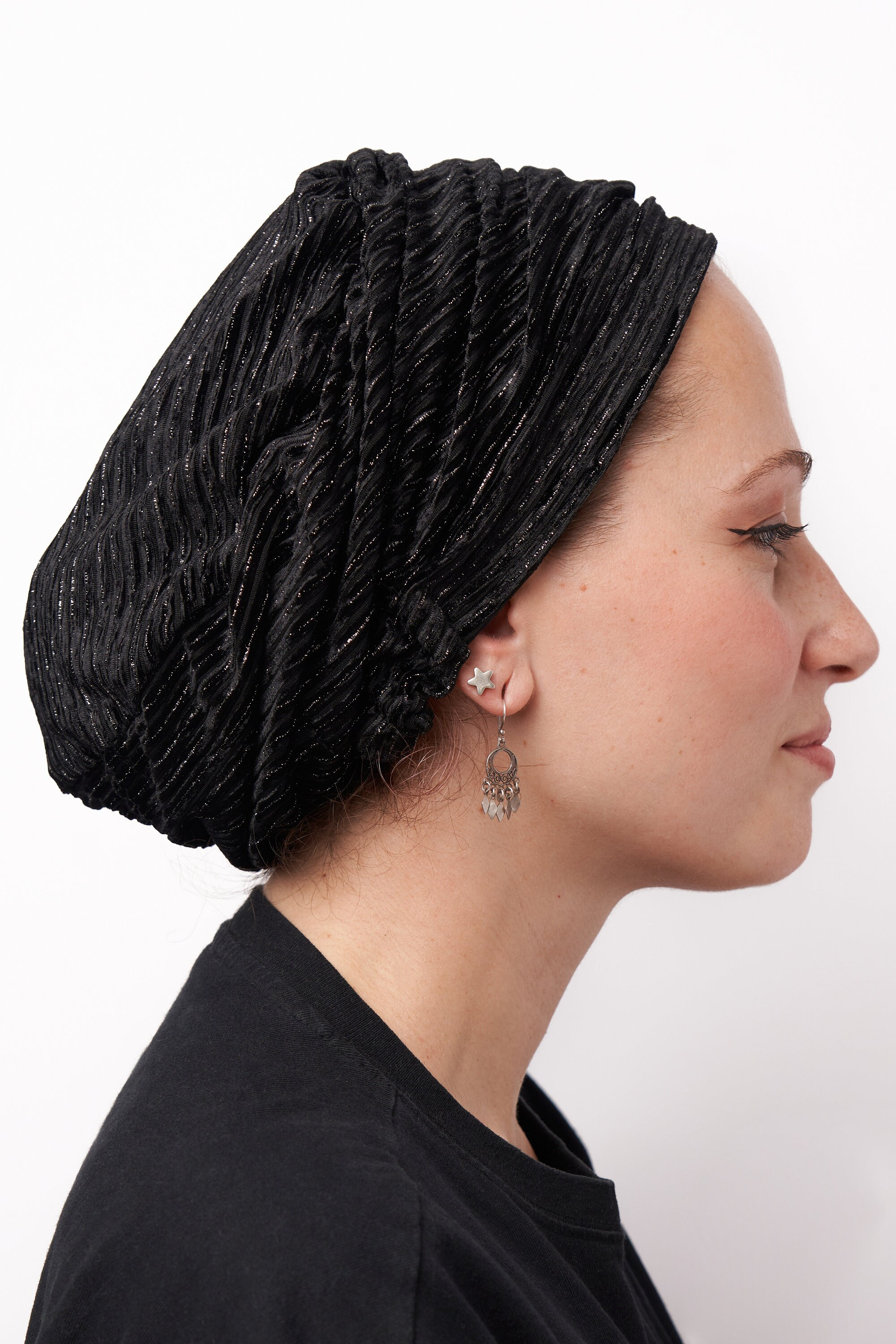 Adjustable Beret Tichel, Israeli Head Covering, Snood Hair  display picture 1