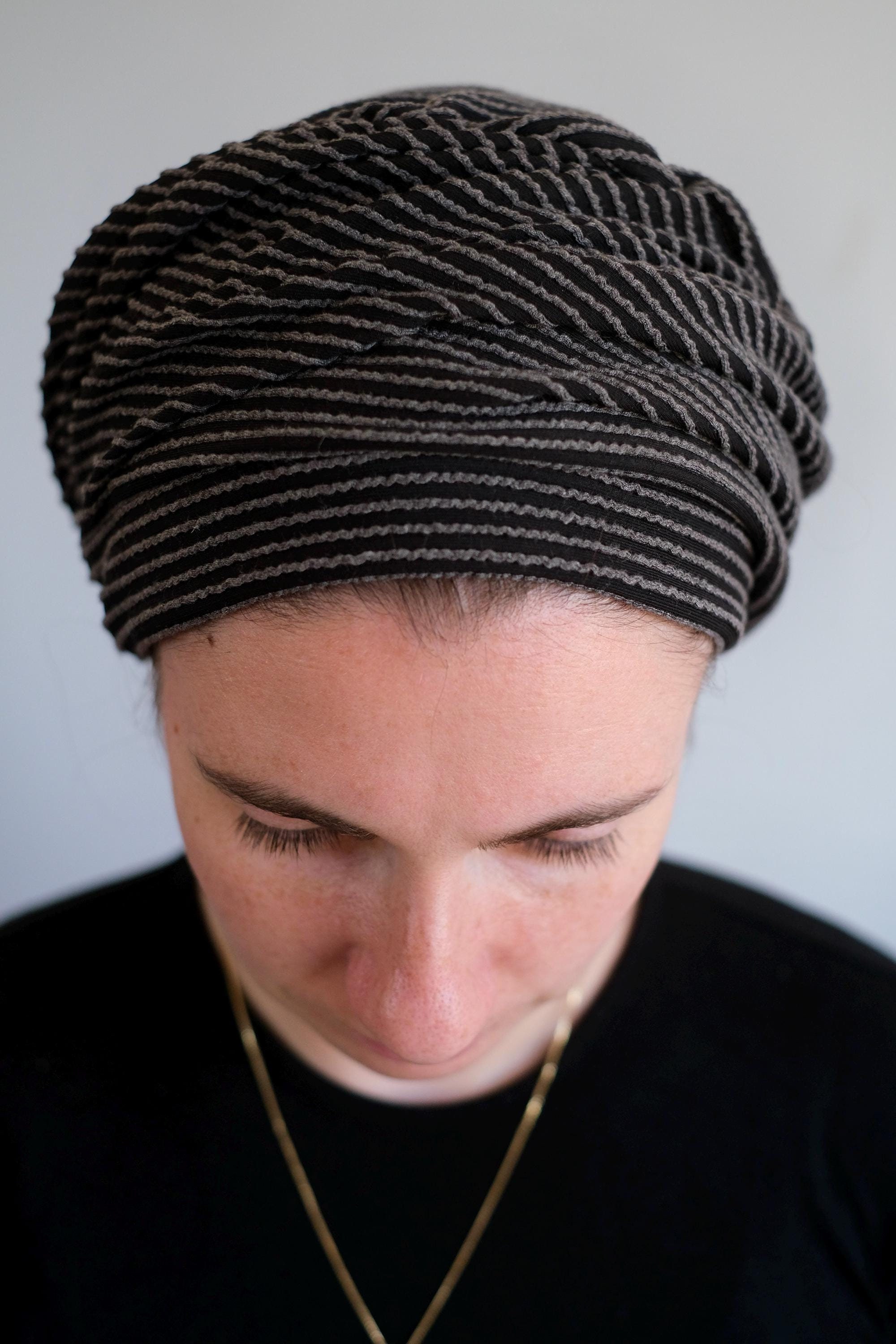 Jewish Head Covering for Women Tichel Slouchy Beanie Beret  display picture 2