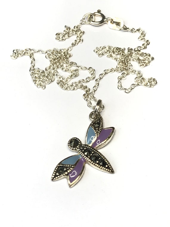 Tiny Sterling Silver 925 Necklace Butterfly - image 5