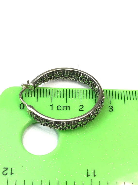 Sterling Silver 925 Earrings Hoop - image 10