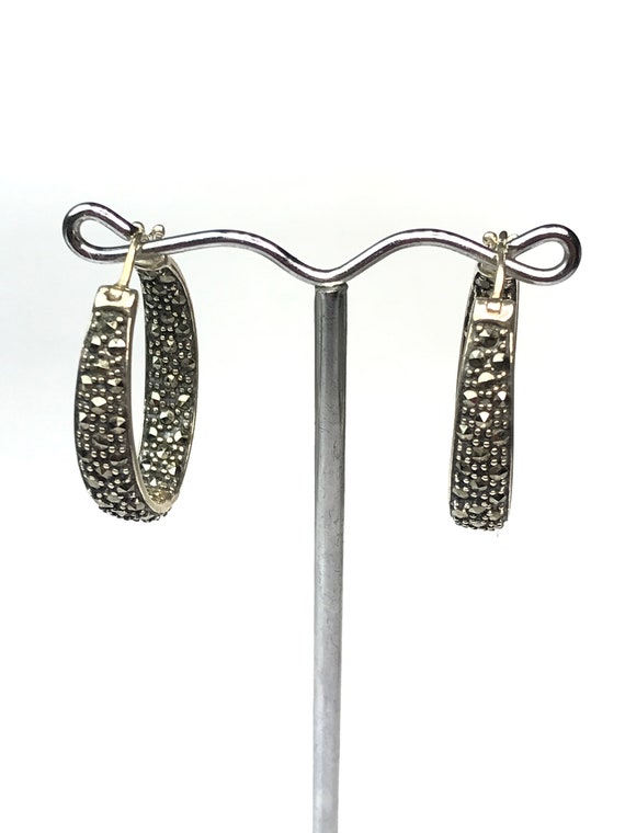 Sterling Silver 925 Earrings Hoop - image 8