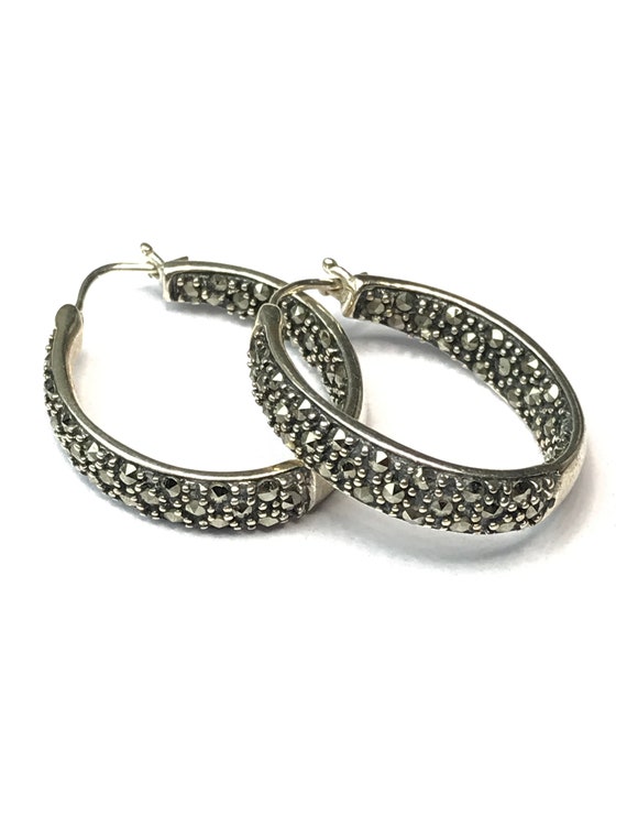 Sterling Silver 925 Earrings Hoop - image 4