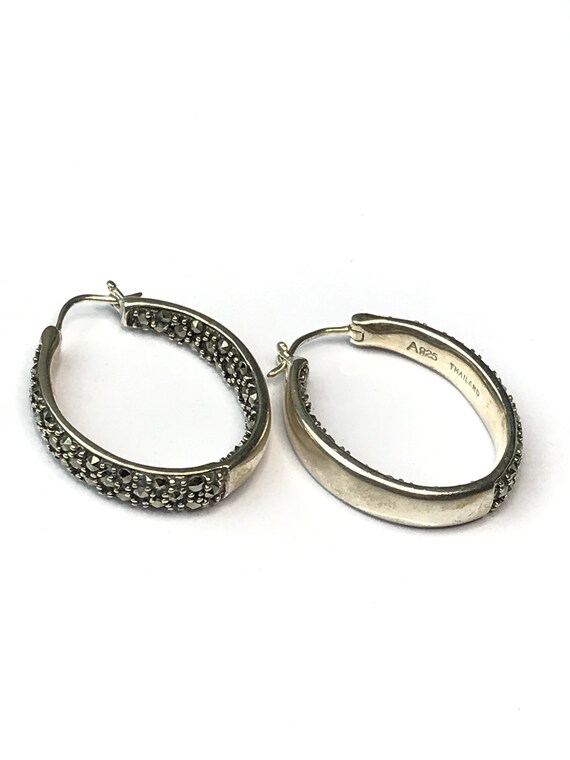 Sterling Silver 925 Earrings Hoop - image 6