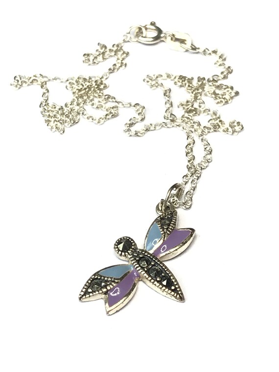 Tiny Sterling Silver 925 Necklace Butterfly - image 3