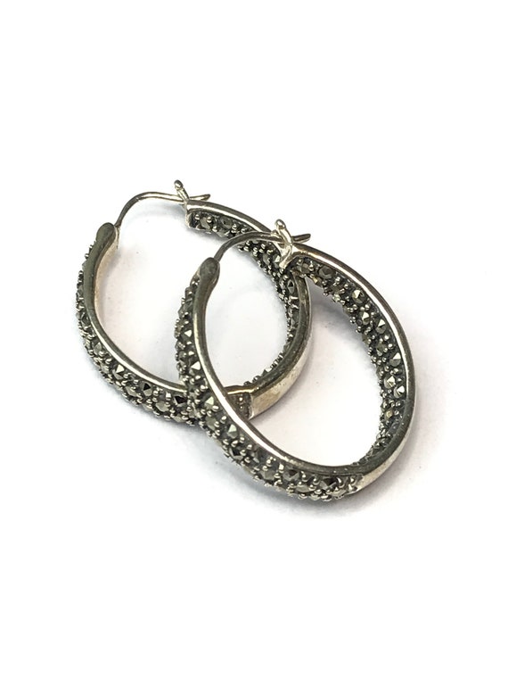 Sterling Silver 925 Earrings Hoop - image 1