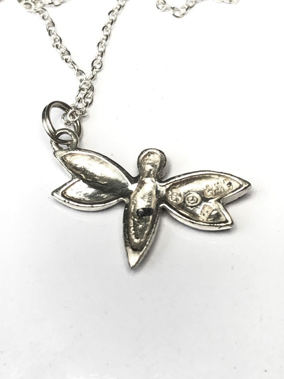 Tiny Sterling Silver 925 Necklace Butterfly - image 6