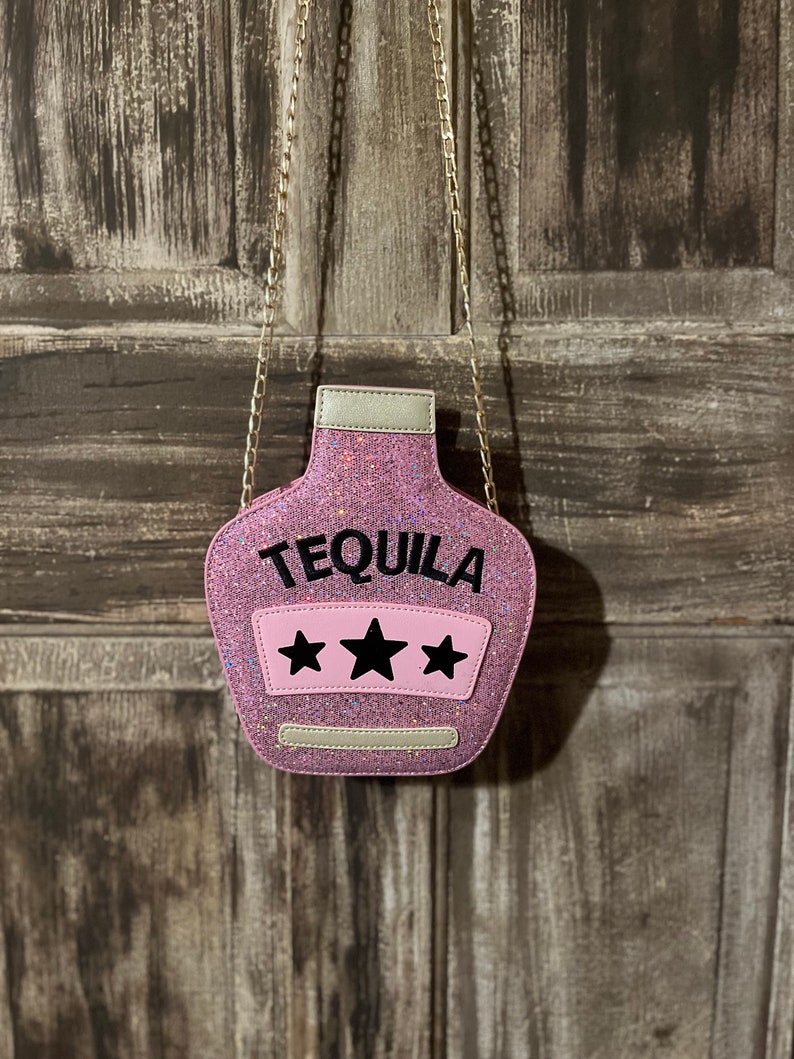 Pink Tequila Purse Tequila Time Bachelorette Party Bride Etsy