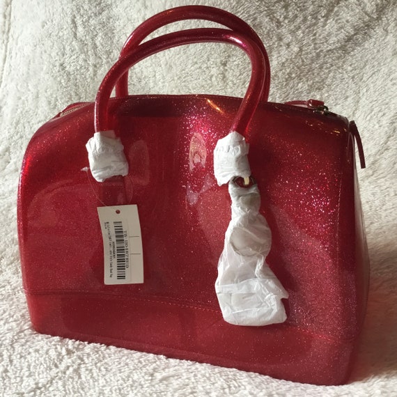 Retro Jelly Glitter Hand / Shoulder Bag - Vintage… - image 5