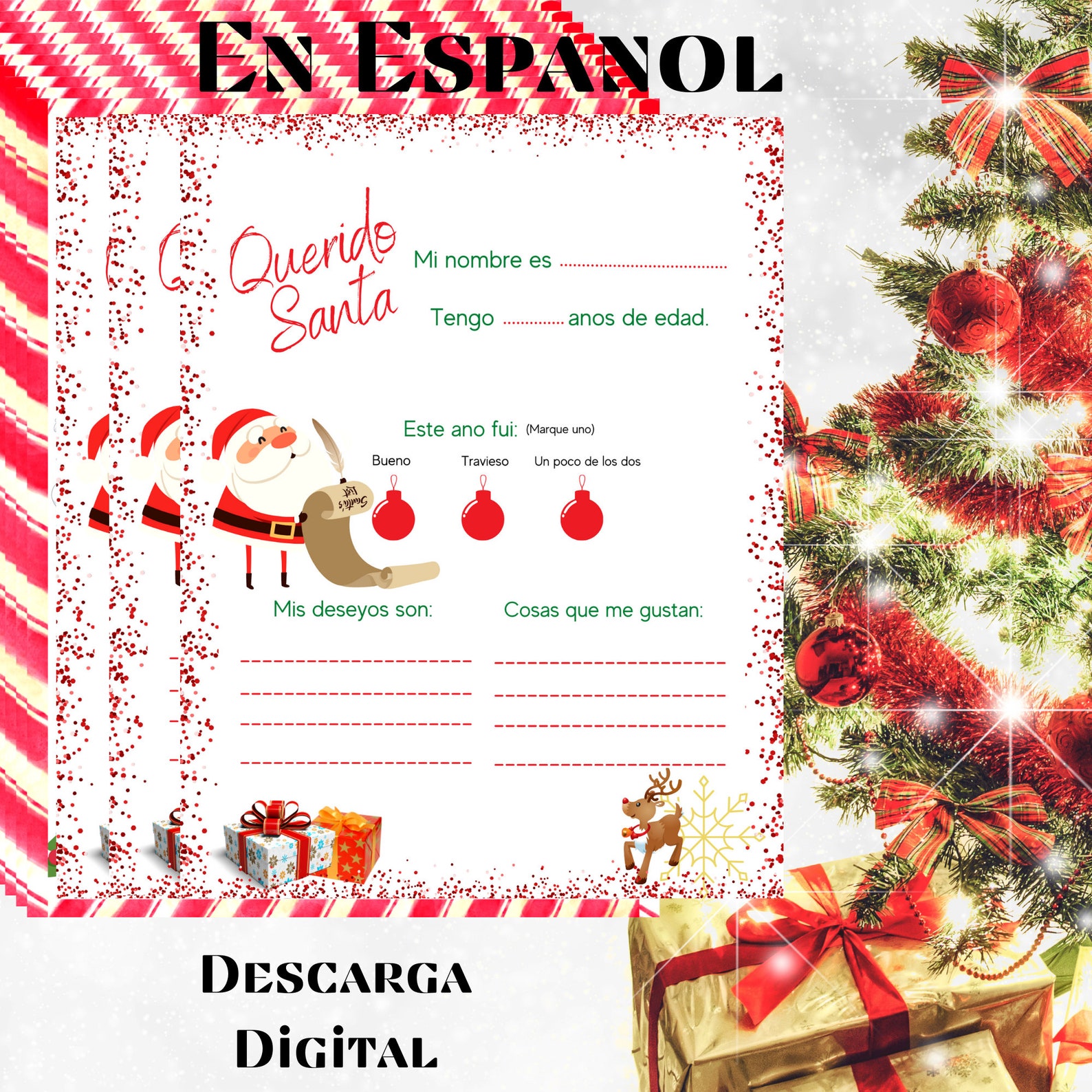 Lista Navidena En Espanol, Para Nino Y Nina, Descarga Digital, Wish ...
