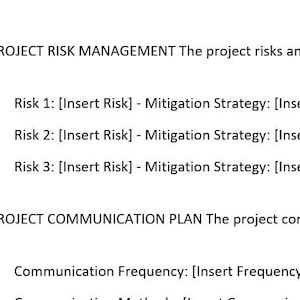 Project Management Plan