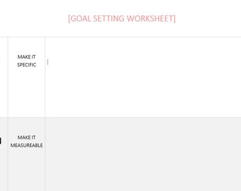 5 Year Goal Plan Goal Setting Worksheet Printable Goal - Etsy