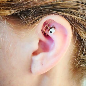 Faux Rook Earring - Choose Your Gemstone | Ear Cuff No Piercing | Earcuff | Handmade Ear Cuff | Sustainable Fashion | Anti Tragus Earring