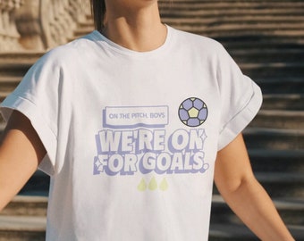 Playful Pastels On the Pitch Tee | Soccer Style Shirt for Game Day | Sporty Statements Tops and Tees | Active Lifestyle Apparel