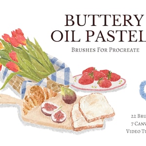 Oliepastelpenselen voor Procreate, set oliepastels tekenpenselen, Procreate-penselen