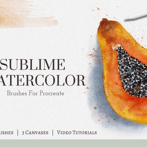 Watercolor Painting Brushes for Procreate, watercolor brush pack, Procreate brushes