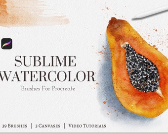 Pinceaux aquarelle pour procréer, lot de pinceaux aquarelle, pinceaux procréer