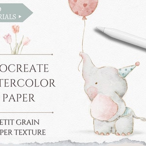 Petit Grain aquarelpapier voor Procreate, Procreate aquarelpapier textuur, Procreate aquarel canvas