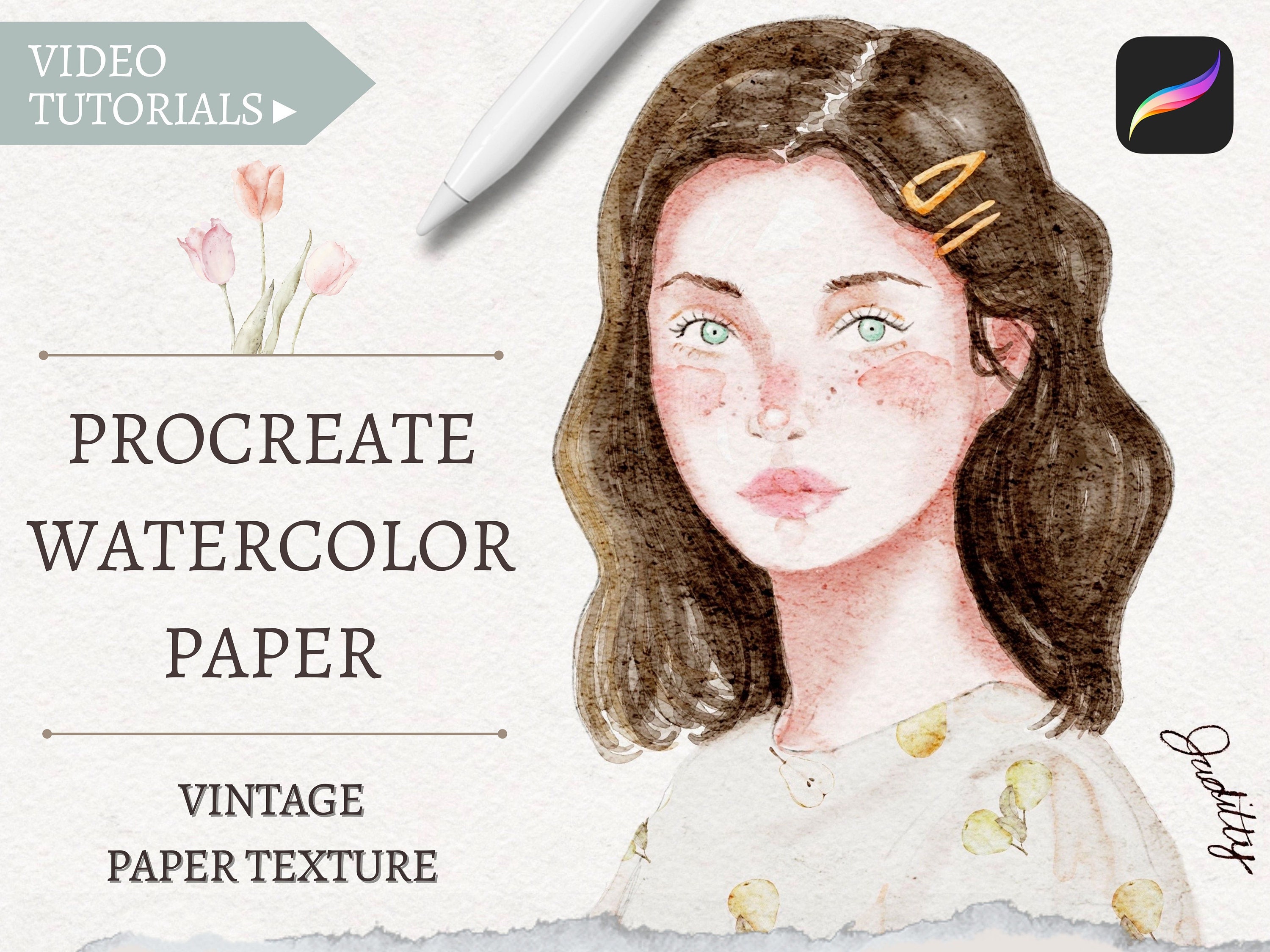 Vintage Watercolor Paper for Procreate Procreate Watercolor Etsy