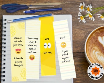emoji bookmarks etsy singapore