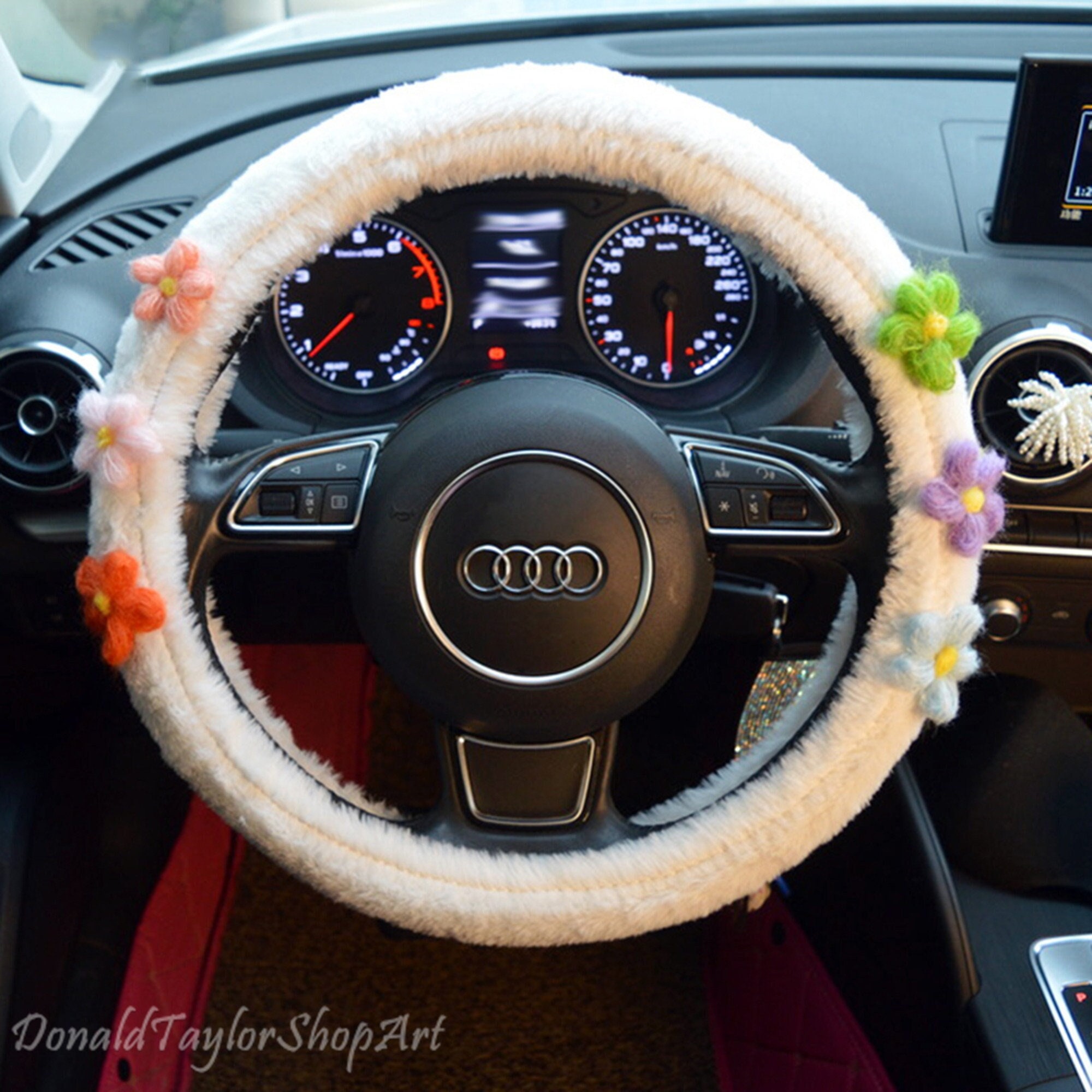Cute Fuzzy Steering Wheel Cover Fluffy Steering Wheel Cover Etsy