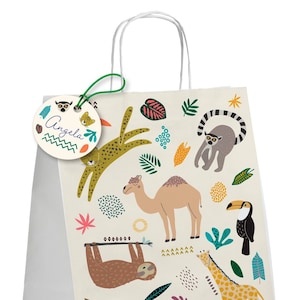 Borsa di alta qualità *Safari Jungle Wild Animals Zoo* / borsa per feste / borsa per feste di compleanno per bambini / regalo per gli ospiti / regalo / compleanno